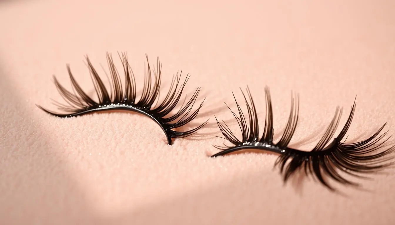 brązowe sztuczne rzęsy